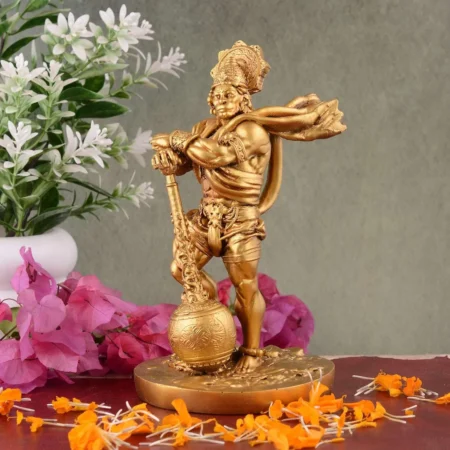 Bahubali Hanuman Ji Murti for Car Dashboard Home Decor Pooja Room Office Table Wall Bajrangbali Idol Statue Showpiece Decoration Gift Items