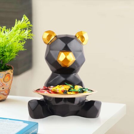 Cool Dog Showpiece with Plate for Home Dcor Item | Kitchen,Bedroom,Office,Dinning Table Decorative Item -01